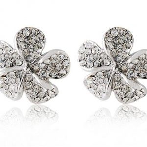 18K RGP Flower Cut Stud Earrings