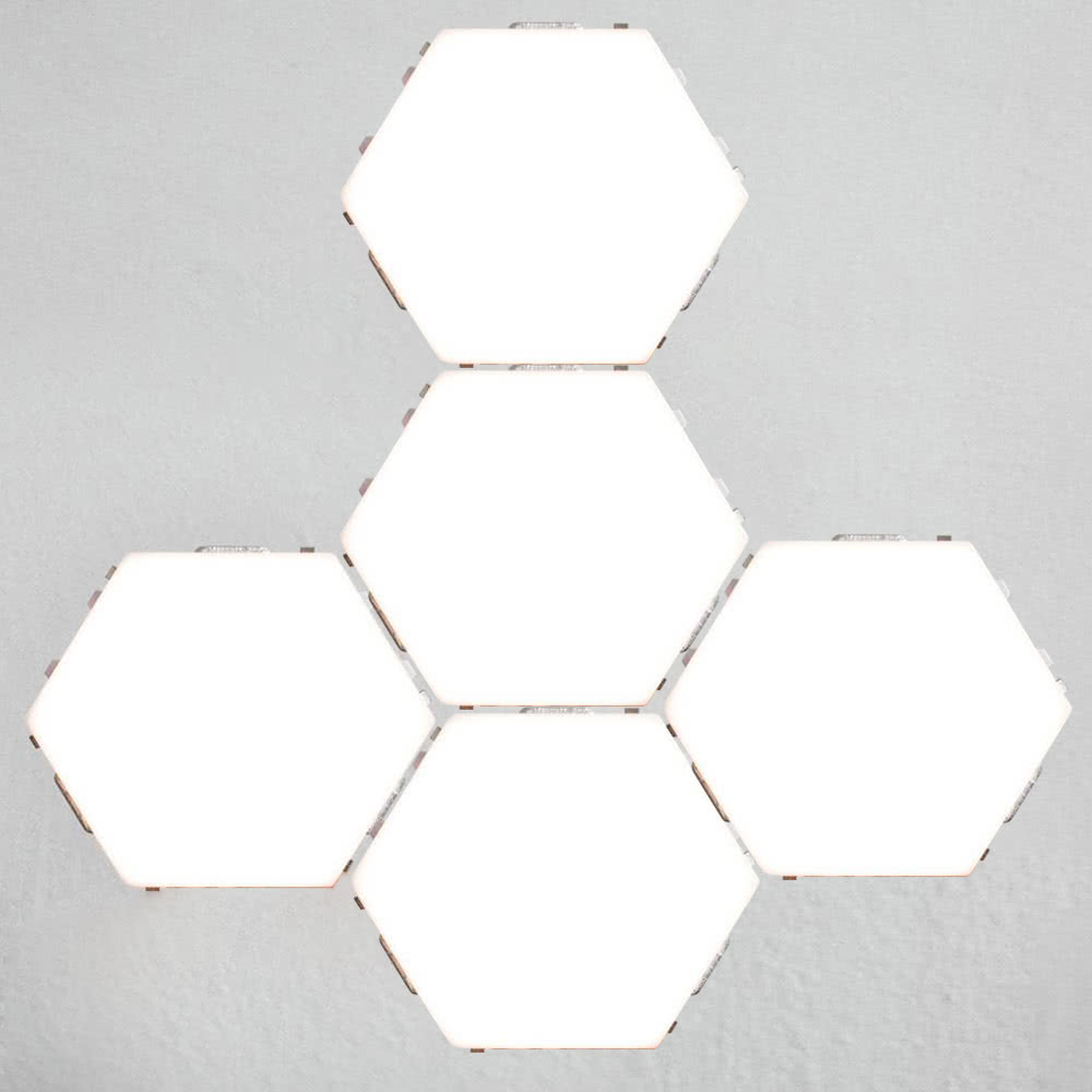 5pcs Creative Modular Touch-sensitive Light EU Plug White