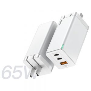 Baseus 65W GaN Fast Charger PD3.0 QC4.0 EU Plug White