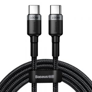 Baseus CafuLe 2m Type-C PD 2.0 Flash Charging Data Cable Black