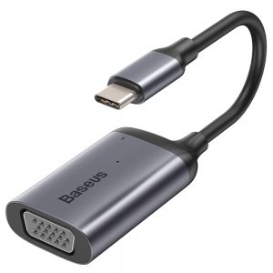 Baseus Type-C To 4K HD  Mini DP  VGA HUB Adapter Grey