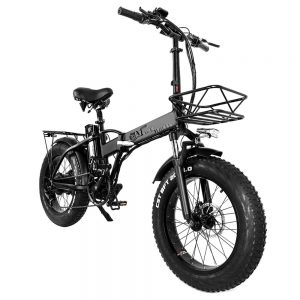 CMACEWHEEL GW20 Fat Tire Folding Electric Moped Bike Black