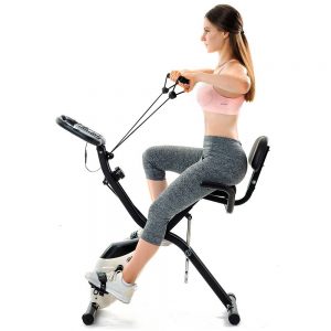 Merax X-Bike Magnetic Folding Fitness Bike Black