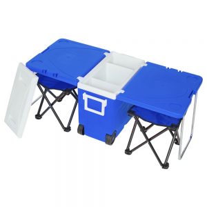 Outdoor Portable Multifunctional Folding Refrigerator Blue