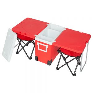 Outdoor Portable Multifunctional Folding Refrigerator Red