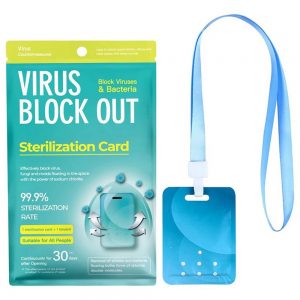 Portable Bacteriostatic Sterilization Protection Card Blue