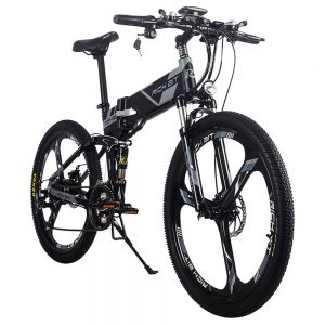 RICH BIT TOP-860 Folding Electric Moped Bike 250W Motor Black Grey