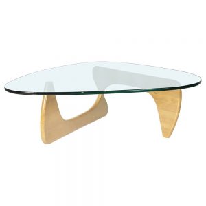 W30206079 Triangular Glass Coffee Table Brown