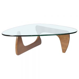 W30206081 Triangular Glass Coffee Table Light Walnut
