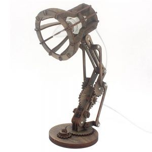 Wooden Creative Foldable Desk Lamp Stand Without Light Bulb Walnut