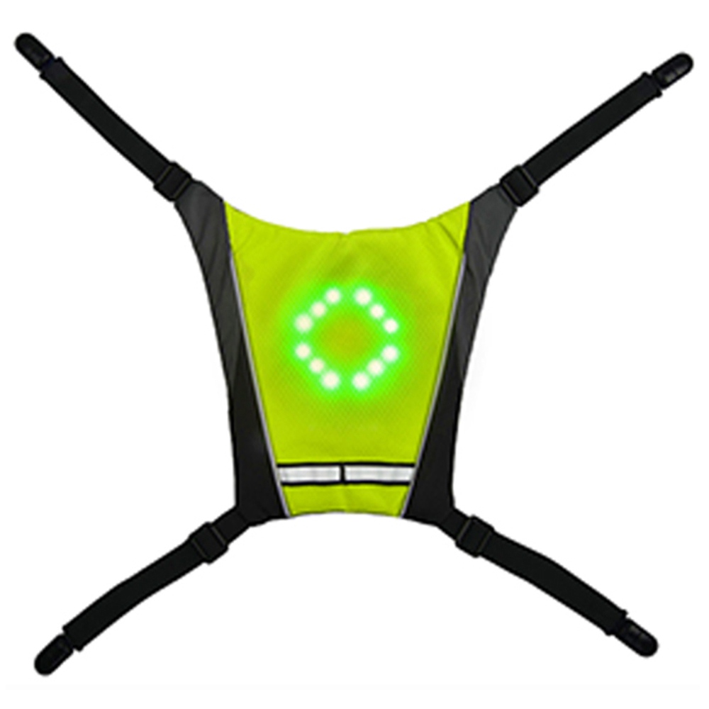 YKBA- B0011 Cycling LED Signals Warning Vest Green