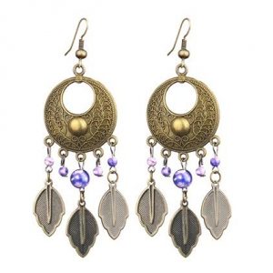Bohemian Ethnic Style Leaves Earrings Hook Earrings