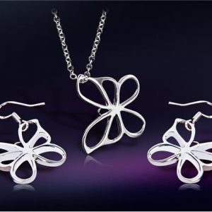 Butterfly Design Necklace & Earrings Set