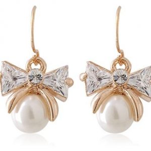 Butterfly Pearl 18K RGP Stud Earrings