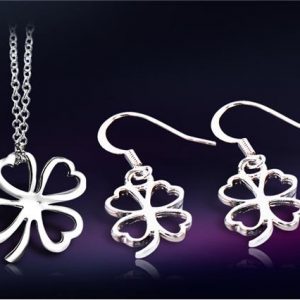 Clover Design Necklace&Earring Set