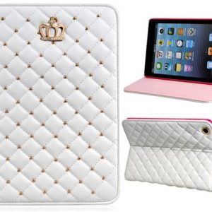 Crown Pattern Faux Leather Flip Case