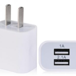 Dual USB Port Charger US Plug White