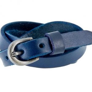 Elegant Leather Bracelet Dark Blue