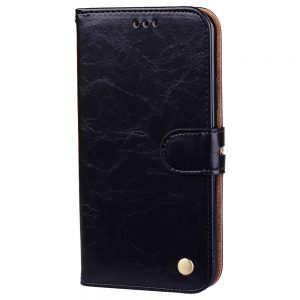 Hat-Prince Protective Leather Phone Case for iPhone XR Black