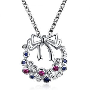 INALIS Christmas Necklace Charm Chain Platinum