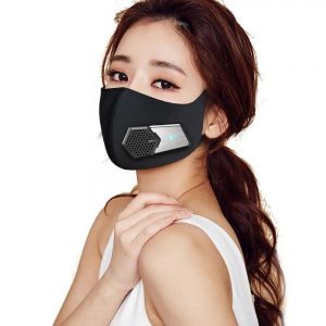 5Pcs Intelligent Electric Air Purifying Mask Black