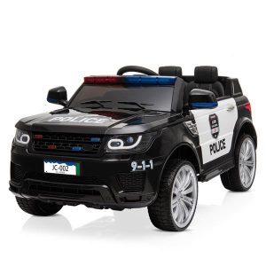 LEADZM JC002 Kids Police Ride On Car Black