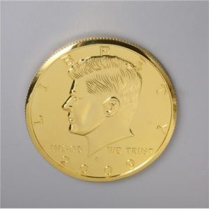 Magic Trick Jumbo Kennedy Coin Half Dollar Gold