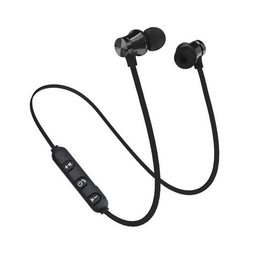 Magnetic Bluetooth Sports Earphones Black