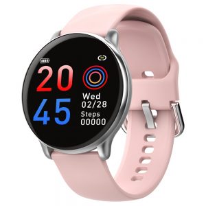 Makibes SE01 Smart Watch 1.3 Inch IPS Screen Silicone Strap Pink