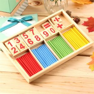 Math Manipulatives Wooden Counting Sticks Kids Toys