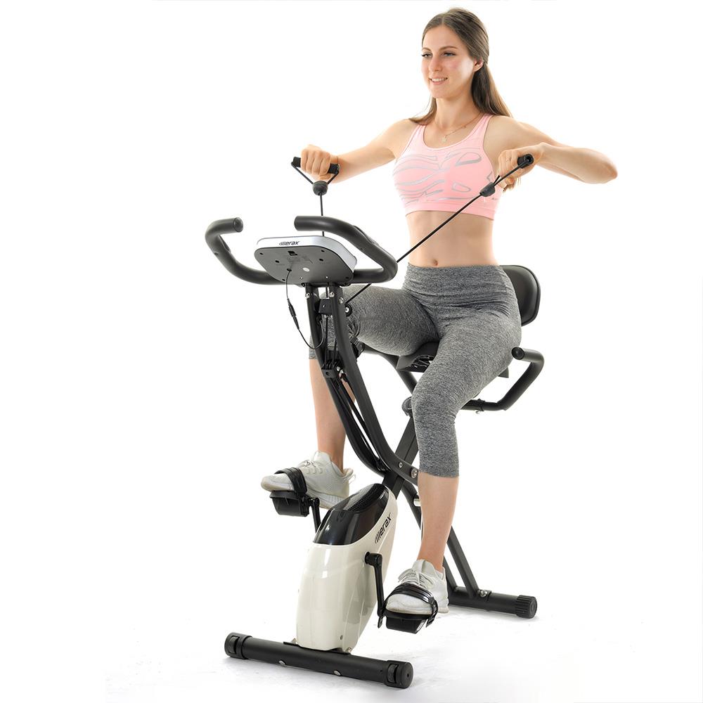 Merax X-Bike Magnetic Folding Fitness Bike Black