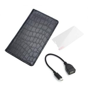 Original Leather Case  Glass Film  OTG Cable for UHANS U300