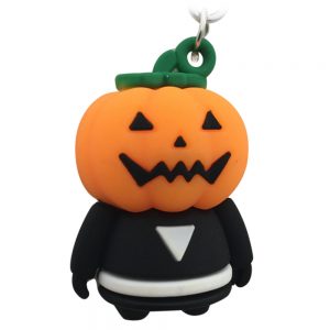 Pumpkin Ghost Silicone Keychain Halloween Gift Multi