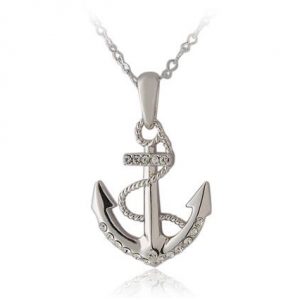 Rigant Sword Pendant Necklace White