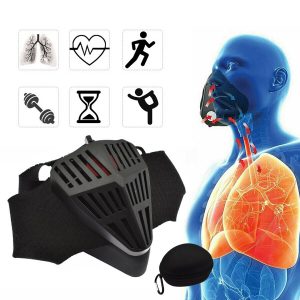 Running Fitness Mask 6 Inhaling Resistance Levels Black