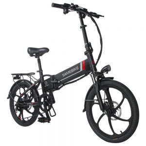 Samebike 20LVXD30 Folding Electric Moped Bike Black