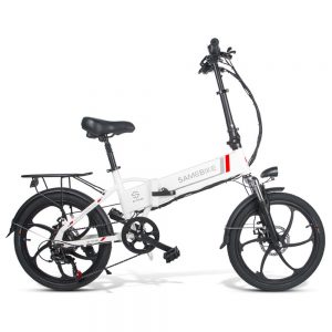 Samebike 20LVXD30 Folding Electric Moped Bike White