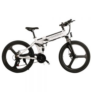 Samebike LO26 Folding Electric Moped Bike 350W Motor Max 35kmh White