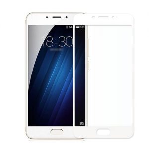Temperd Glass Full Cover Screen Protector For Meizu M3E - White