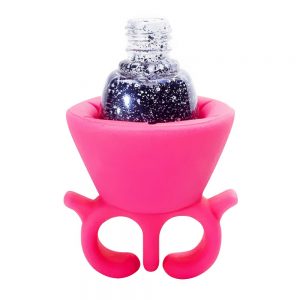 Wearable Nail Polish Bottle Holder Pink