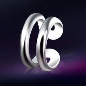 White Copper Alloy Adjustable Knit Ring