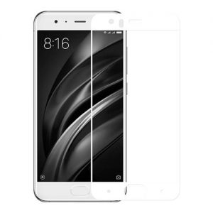 White Xiaomi Mi6 0.26mm 2.5D Arc Edge Glass Film